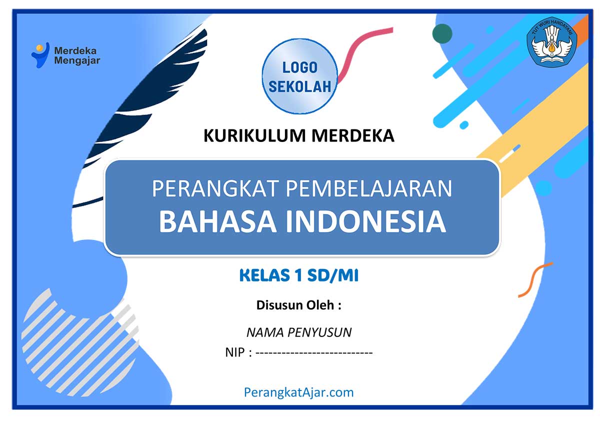 Desain Cover Perangkat Pembelajaran Bahasa Indonesia Kelas 1